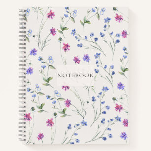 Wildblume Floral Muster Plane Notizbuch
