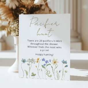 Wildblume Floral Neutraler Schnuller Jagd Poster