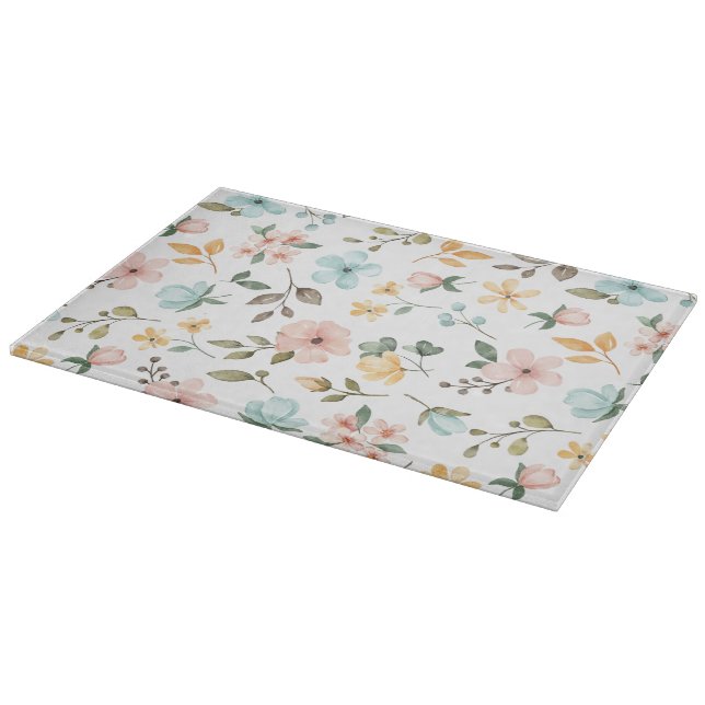 Wildblume Floral Schneidebrett (Ecke)