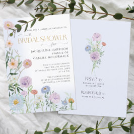 Wildblume Floral Wasserfarben Elegante Highlights Einladung