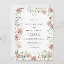Wildblume Floral Wedding Einladung