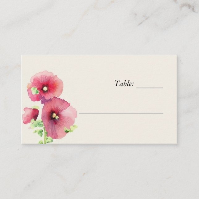 Wildblume Floral Wedding Platzkarte (Vorderseite)