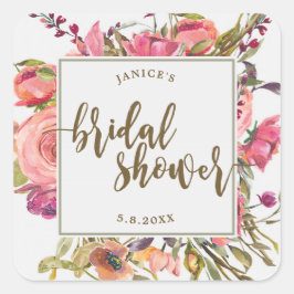 Wildblume florale Brautparty Aufkleber Favoriten