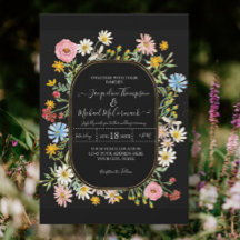 Wildblume Florale Wasserfarben Elegante Hochzeit
