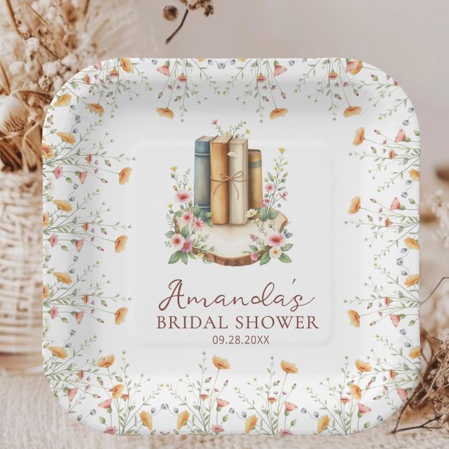 Wildblume Florals Storybooks Brautparty Party Pappteller (Von Creator hochgeladen)