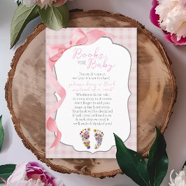 Wildblume Footprints Girl Shower Books for Baby Begleitkarte