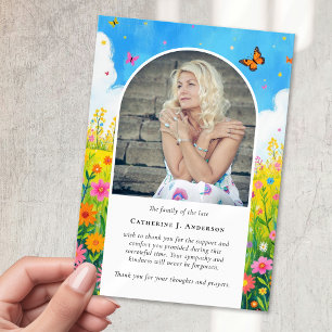 Wildblume Foto Beileid Beerdigung Gedenkstätte Dankeskarte