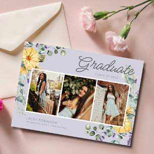 Wildblume Foto Girl High School Graduation Party Einladung