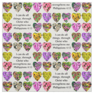 WILDBLUME FOTO PHILIPPIANS 4:13 FABRIC STOFF