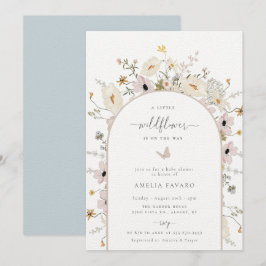 Wildblume Frame Baby Dusche Einladung