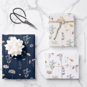 Wildblume Frühjahr Geschenkpapier Set