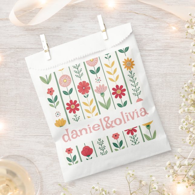 Wildblume Frühjahr Geschenktütchen (Ausgeschnitten)