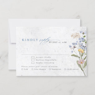 Wildblume Frühjahr RSVP Karte