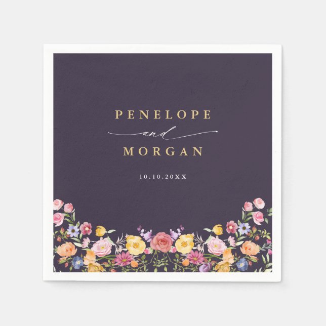 Wildblume Frühjahr Serviette (Vorderseite)