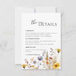 Wildblume-Frühjahrskarte RSVP Karte