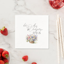 Wildblume Frühjahrsommer Hochzeit im Herbst Serviette