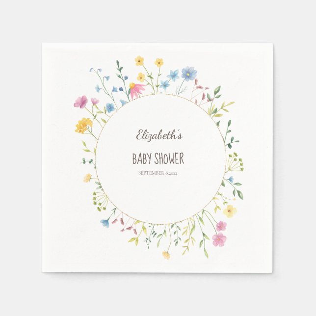 Wildblume für Aquarellbilder Serviette (Vorderseite)