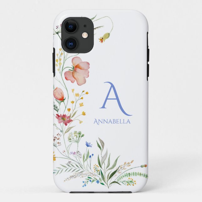 Wildblume für Aquarellfarben, benutzerdefiniertes  Case-Mate iPhone Hülle (Rückseite)