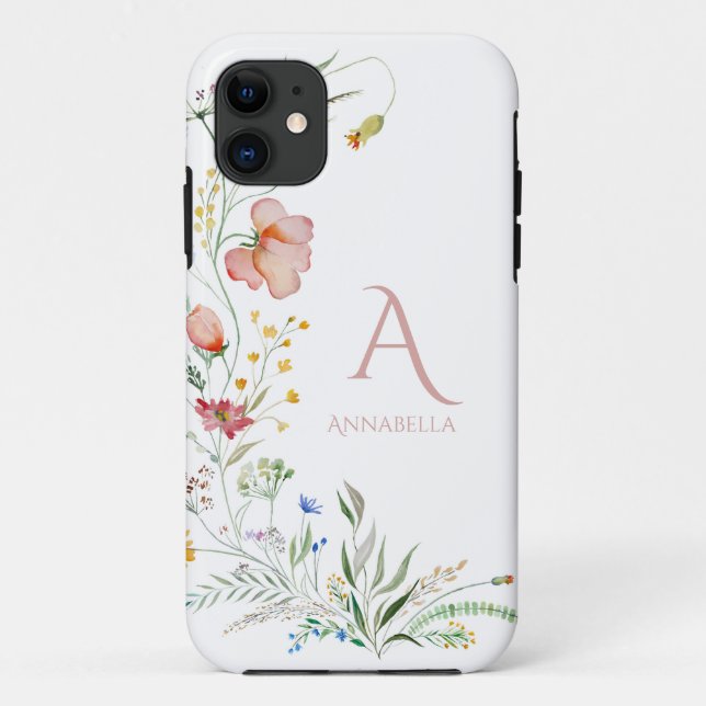 Wildblume für Aquarellfarben, benutzerdefiniertes  Case-Mate iPhone Hülle (Rückseite)