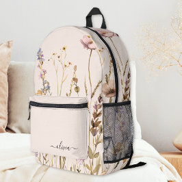 Wildblume für benutzerdefinierte Skriptnamen im Mu Bedruckter Rucksack