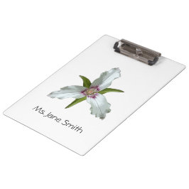Wildblume für die gezeichnete Trillium-Frühlingshi Klemmbrett