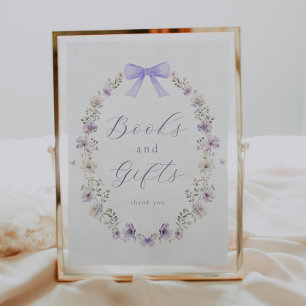 Wildblume für lila Bücher und Geschenke Poster