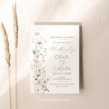 Wildblume für Minimalistische Hochzeitvorlagen