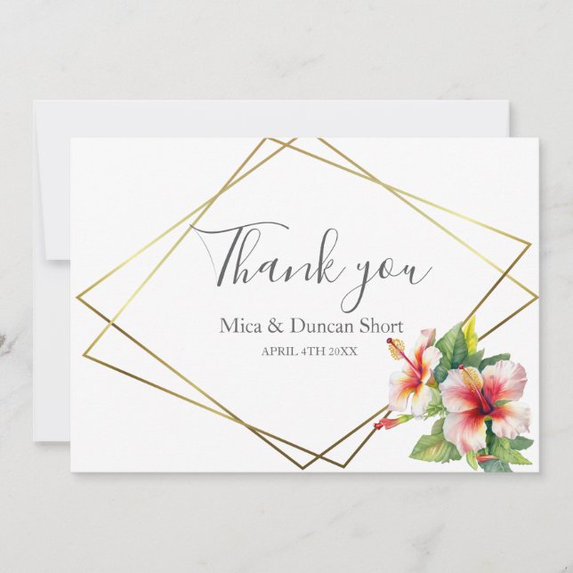 Wildblume für tropische Hibiskus - Danke (Vorderseite)