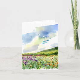 Wildblume für Wasserfarben individuell anpassbar Karte