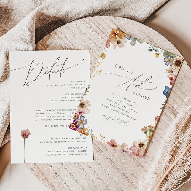 Wildblume Garden | Alle in einer Hochzeit Einladung (Von Creator hochgeladen)