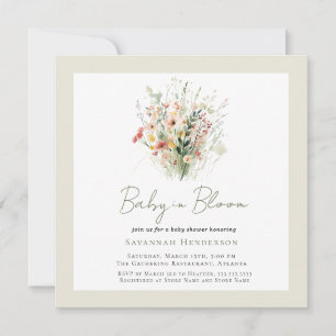 Wildblume Garden Baby in Bloom Baby Dusche Einladung