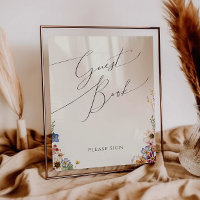 Wildblume Garden | Beige Guest Book Sign