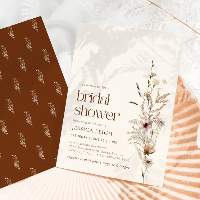 Wildblume Garden Blooms Bridal Dusche Einladung (Von Creator hochgeladen)