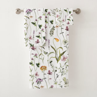 Wildblume Garden Blumenmuster Badhandtuch Set