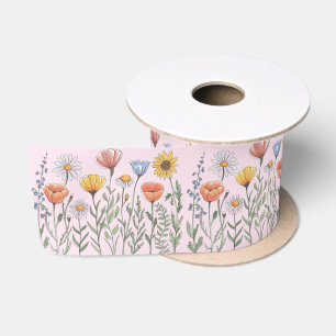 Wildblume Garden Blumenstrauß Blume Blume Muster Satinband