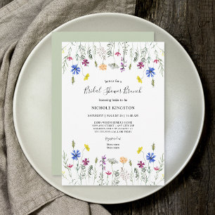 Wildblume Garden Brautparty Brunch Einladung
