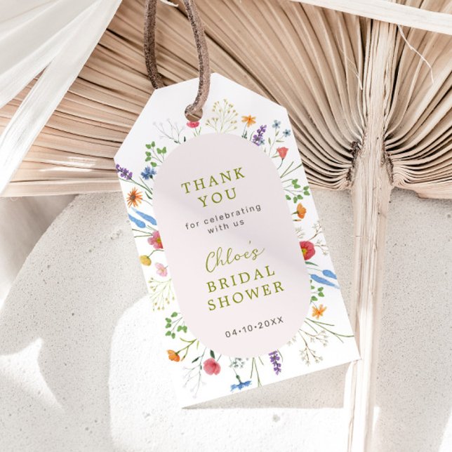 Wildblume Garden Brautparty Vielen Dank Geschenkanhänger (Von Creator hochgeladen)