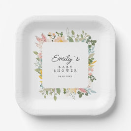 Wildblume Garden Charm | Babyduschplatte Pappteller