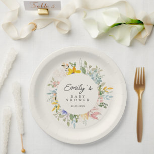 Wildblume Garden Charm   Babyparty Pappteller