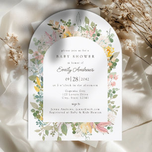 Wildblume Garden Charm Einladung der Babydusche