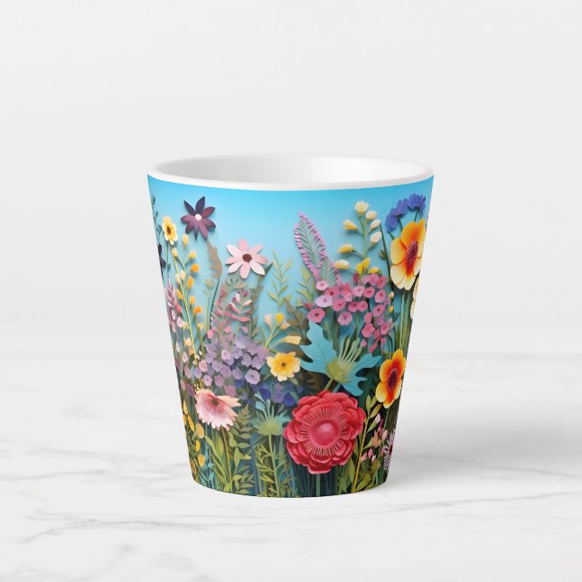 "Wildblume Garden Coffee Tasse - Bright Blue Sky D (Vorderseite)