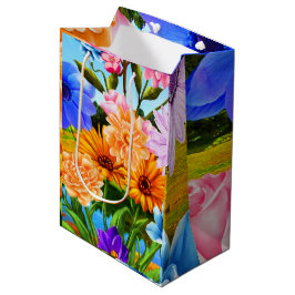 Wildblume Garden Geschenktasche Mittlere Geschenktüte