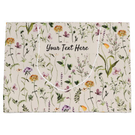 Wildblume Garden Muster Custom Gift Bag Große Geschenktüte