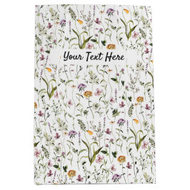 Wildblume Garden Muster Custom Gift Bag Mittlere Geschenktüte