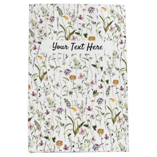 Wildblume Garden Muster Custom Gift Bag Mittlere Geschenktüte