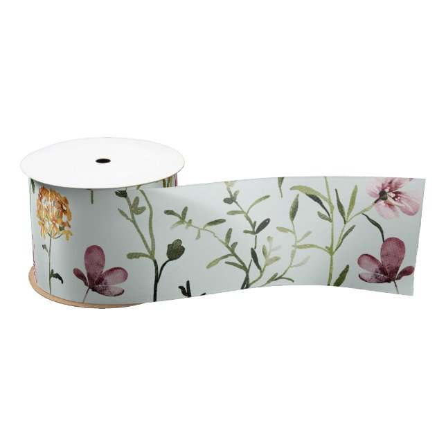 Wildblume Garden Pattern Satinband (Spule)