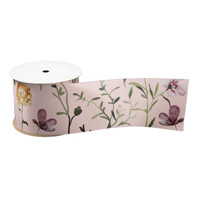 Wildblume Garden Pattern Satinband (Spule)