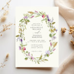 Wildblume Garden Wreath Grüne Hochzeit Einladung<br><div class="desc">Wildblume Garden Wreath Grüne Hochzeit Einladung. Ideal für einen Garten oder eine Gartenhochzeit. Eleganter Frühling,  Sommer oder frühe Hochzeit im Herbst.</div>