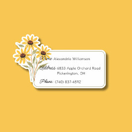 Wildblume Gepäckausweis Aufkleber