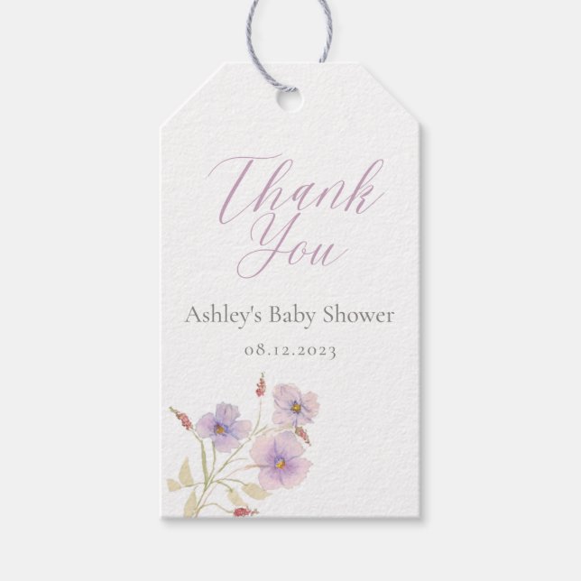 Wildblume Geschenkanhänger (Vorderseite)